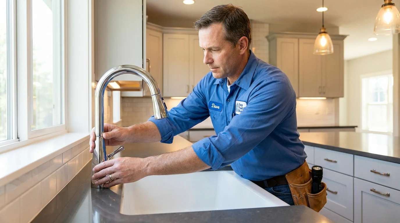 Kitchen faucet installation by Johns Plumbing LLC in Lonaconing